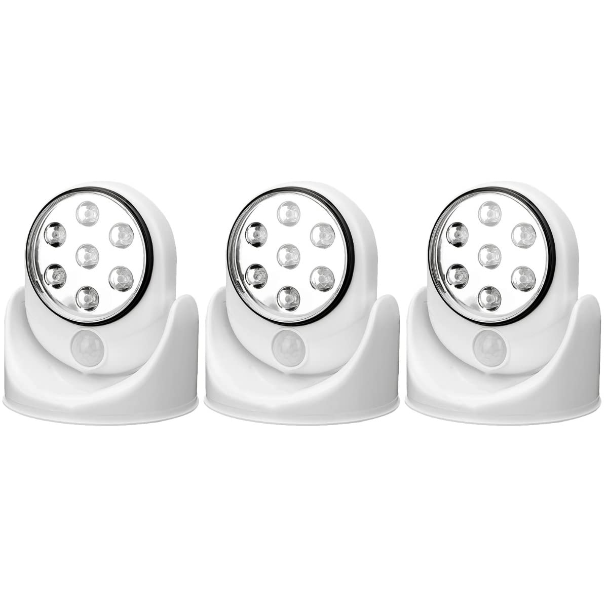 Lampka nocna z ruchem Kinkiety LED 3 szt. Obrót o 180 stopni Światło Led Czujnik ruchu PIR Światło na korytarz Lampa ogrodowa Sypialnia Lampka nocna dla domu Bez baterii Lampka nocna Led/1230
