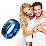 ღ Comfort Fit - Dank des Comfort Fit-Innenraums lässt sich dieser Titanring sehr einfach an- und ausziehen, ist sehr bequem und sehr stilvoll und eignet sich sowohl für Männer als auch für Frauen
