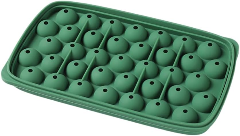 Ice Cube Trays for Freezer Silicone Ice Cube Tray Round Ice Ball Maker, 37 ice Ball Tray Easy-Release Reusable Ice Cube Ball in Organizer Bins or Ice Bucket for Cocktail bar or Iced Coffee Cup