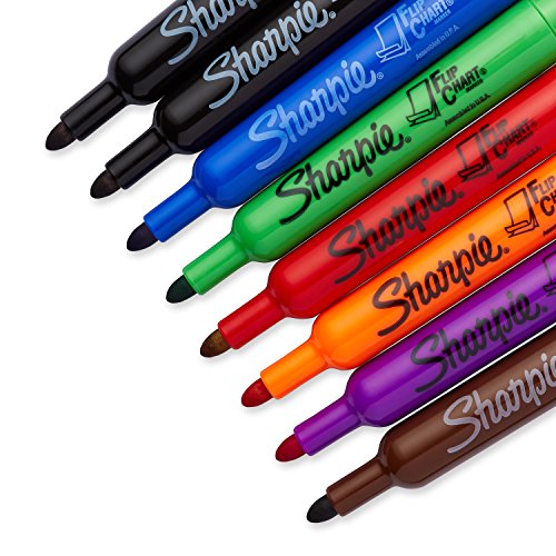 Sharpie-22478-Flip-Chart-Markers-Bullet-Tip-Colors-may-vary-8-Count-Colors-may-varyBox