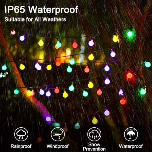 WoskjXas Solar Abrazine Light String, 12m 100LEDs Solar Decorative Lights Outdoor - Image 2
