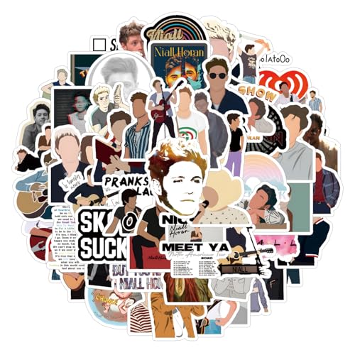 63pcs Niall Horan Stickers Pack Vinyl Waterproof Decals for Water Bottle Laptop Phone Skateboard Scrapbooking Bumper for Fans for Party Supply