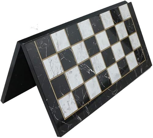 Miniatura 5 de Juego de ajedrez Staunton de boj para adultos, piezas hechas a mano y diseño de mármol, tablero de ajedrez de madera, tamaño King de 3.5 pulgadas