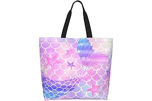 Pink Mermaid Gym Tote Bags for Women