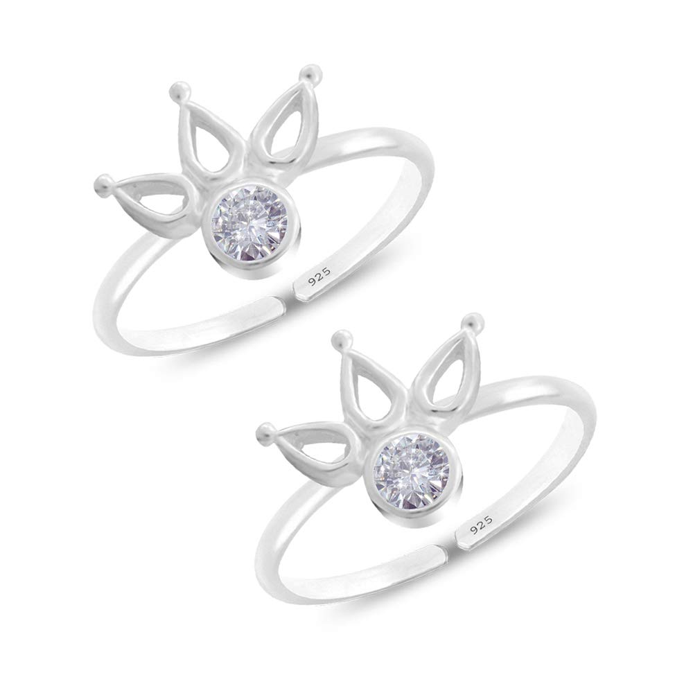 styleejewel Sterling Silver Toe Rings for Women | 925 Pure Chandi Bichiya Traditional Design Indian Toe Rings for Women Stylish (SJTR06W)-picture-54