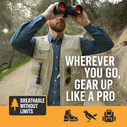 Image of Humvee Utility Vest with 21 Pockets -Travel, Safari, Hunting, Camping, 100% Cotton, Tactical Jacket for Men & Women