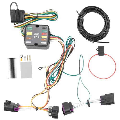 Dasbecan 4-Pin Trailer Wiring Harness kit Compatible with Ram ProMaster 1500 2500 3500 2014-2023 4-Way Flat Trailer Connector Plug Replace56478