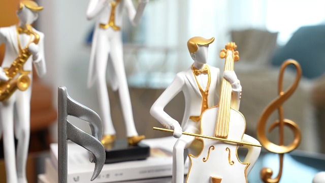 Estatua Decorativa Músico Saxofonista 10 Pulgadas miniatura 7