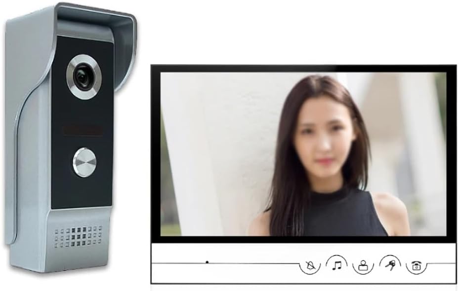 HBJWOV 9" Big Monitor Video Door Phone Doorbell System Video Intercom IR Night Vision Aluminum Alloy Camera Video