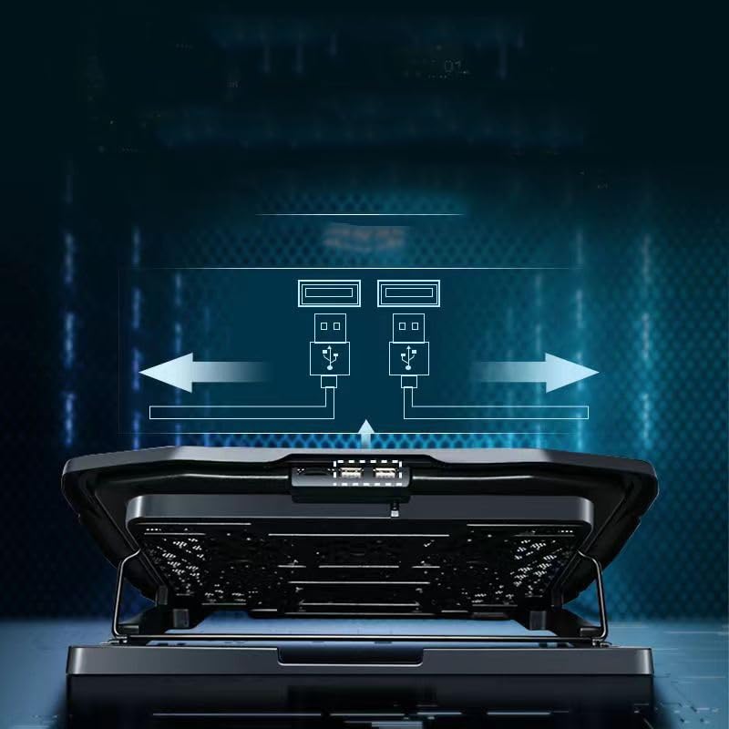 Metal Mesh 6-Fan Silent Laptop Computer Cooler