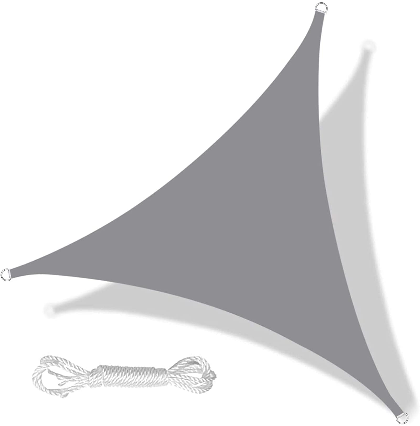 Voile d'ombrage triangulaire pour repas sur terrasse et farniente au jardin