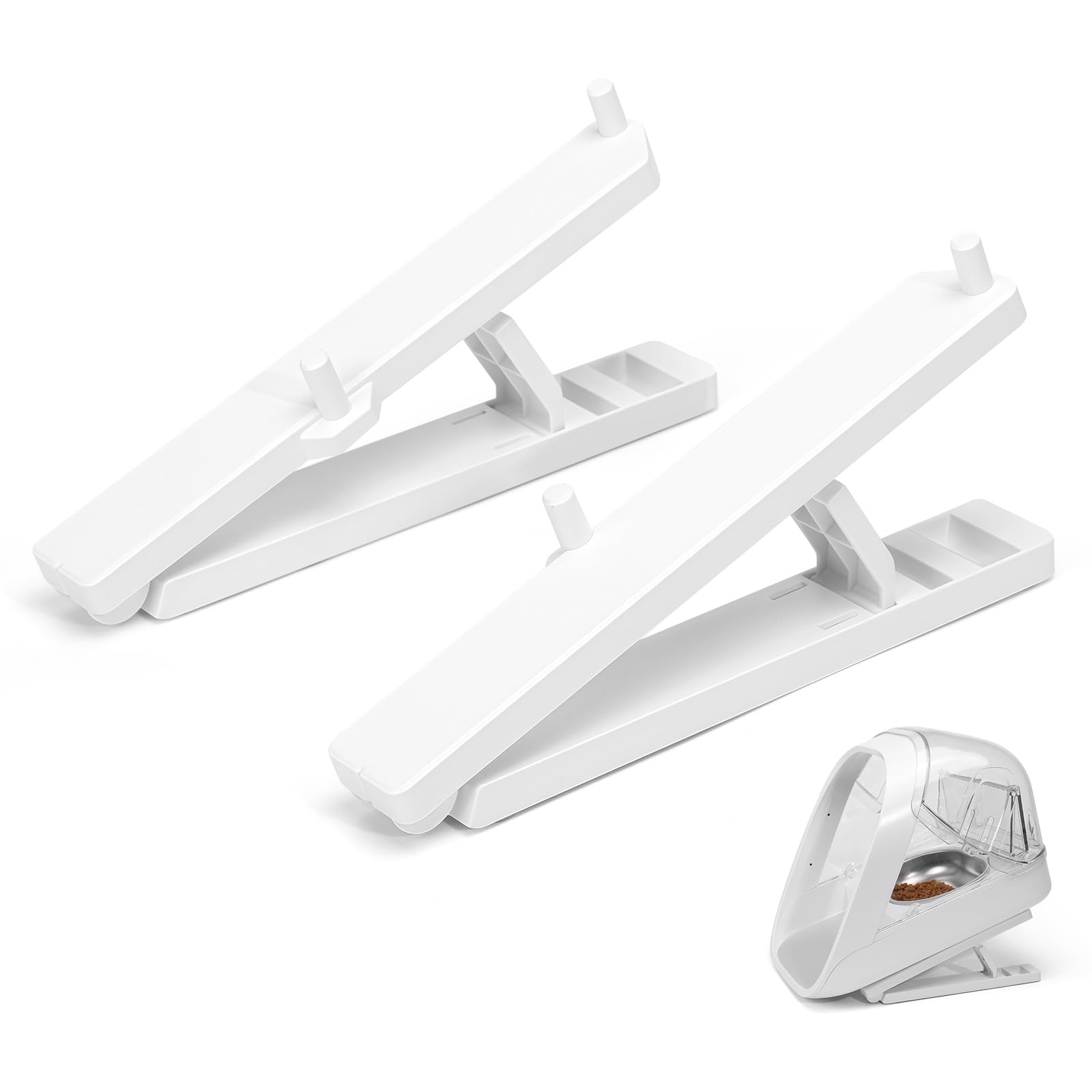 Adjustable Stand for Micro Chip Automatic Pet Feeder and Connect, YOIHABV Elevated Cat Feeder Stand, 0, 15, 20 Degree Adjustment, Raise Cat Food Dispenser, Easier for Pets to Reach Food