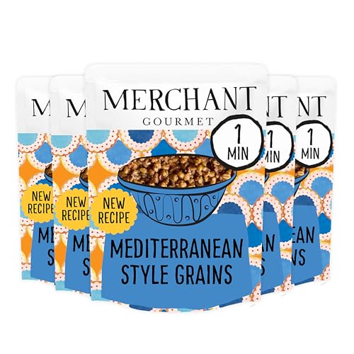 Merchant Gourmet Mediterranean Grains Vegan Source of Fibre Low Fat & Sugar Ready-to-Eat 250 g (Pack of 6)