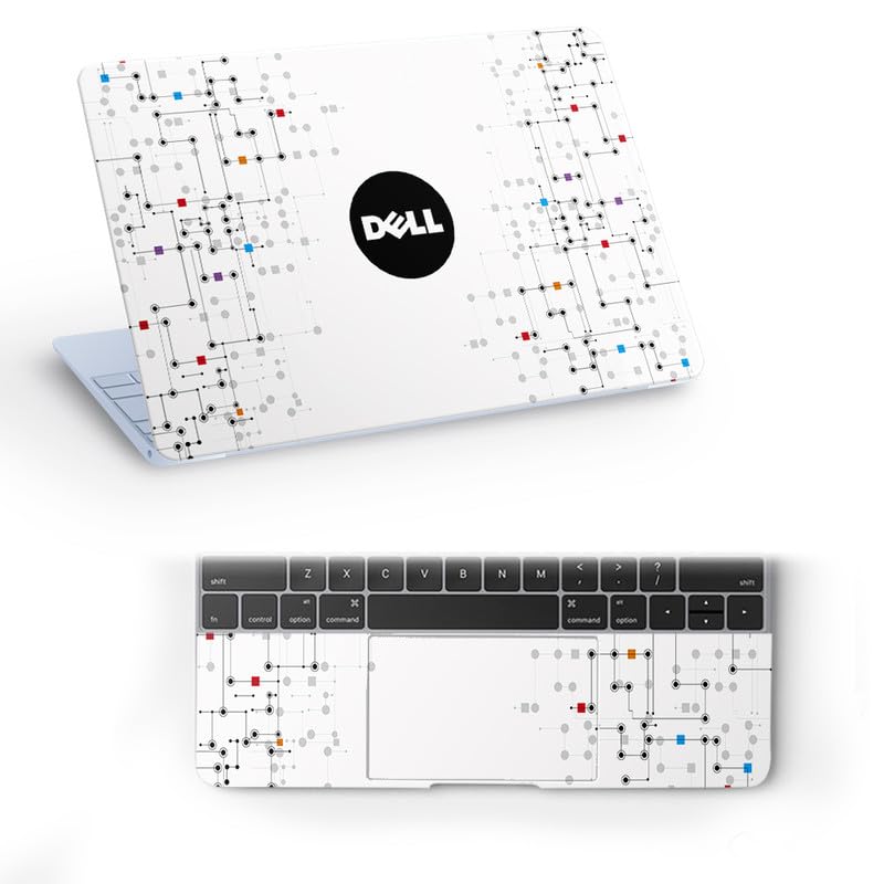 Image of Galaxsia DL251 Top+Wrist Pad Vinyl Laptop Skin /Sticker /Cover for 14 Inches Laptops Laminated-Removable-HD Quality Compatible for Dell (13.8x9.6 Inches)