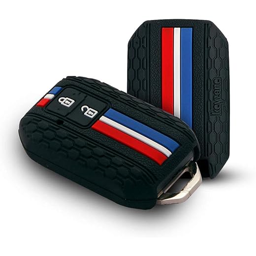 Keyzone Striped Silicone Key for Suzuki 2button
