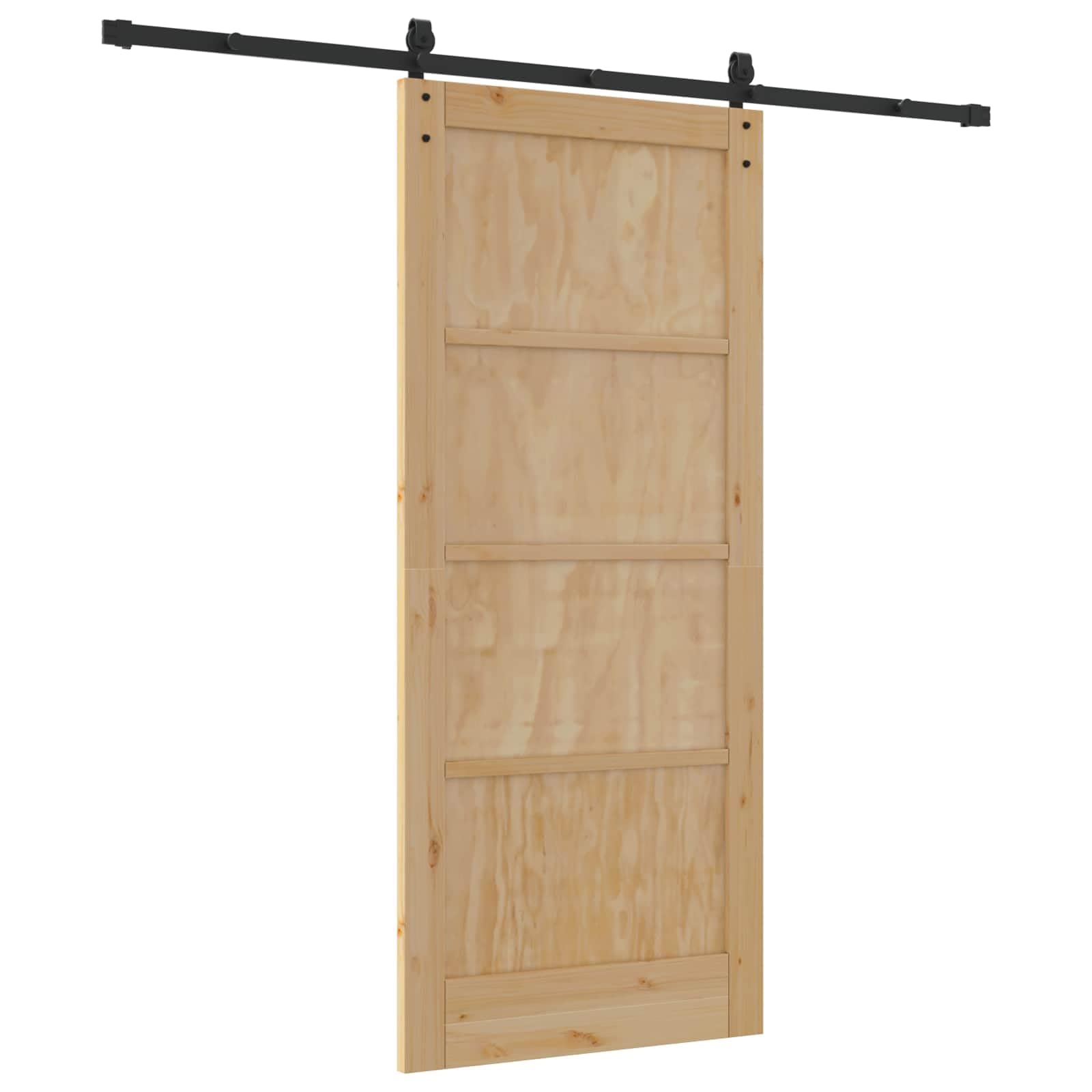 Drzwi przesuwne naturalne 86 x 198,5 cm lite drewno sosnowe