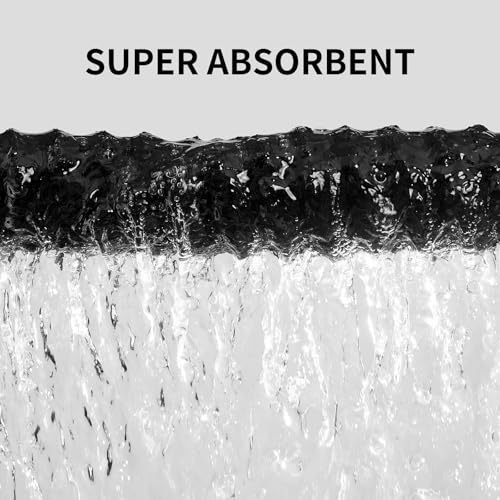 Image of 6 Pack Hand Towels, 16 inchx28 inch Microfiber Towels, Black | Soft touch feel, quick dry, Highly Absorbent, hanging loop, lint free, durable for daily bathroom, gym, spa, kitchen use