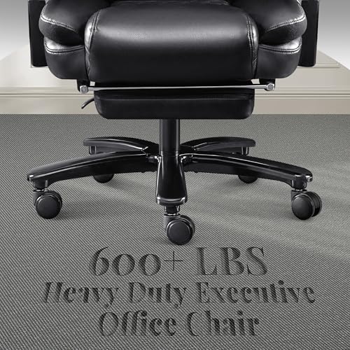 Wider Upholstered Seat Ergonomic Desk Chair for Home Office Black