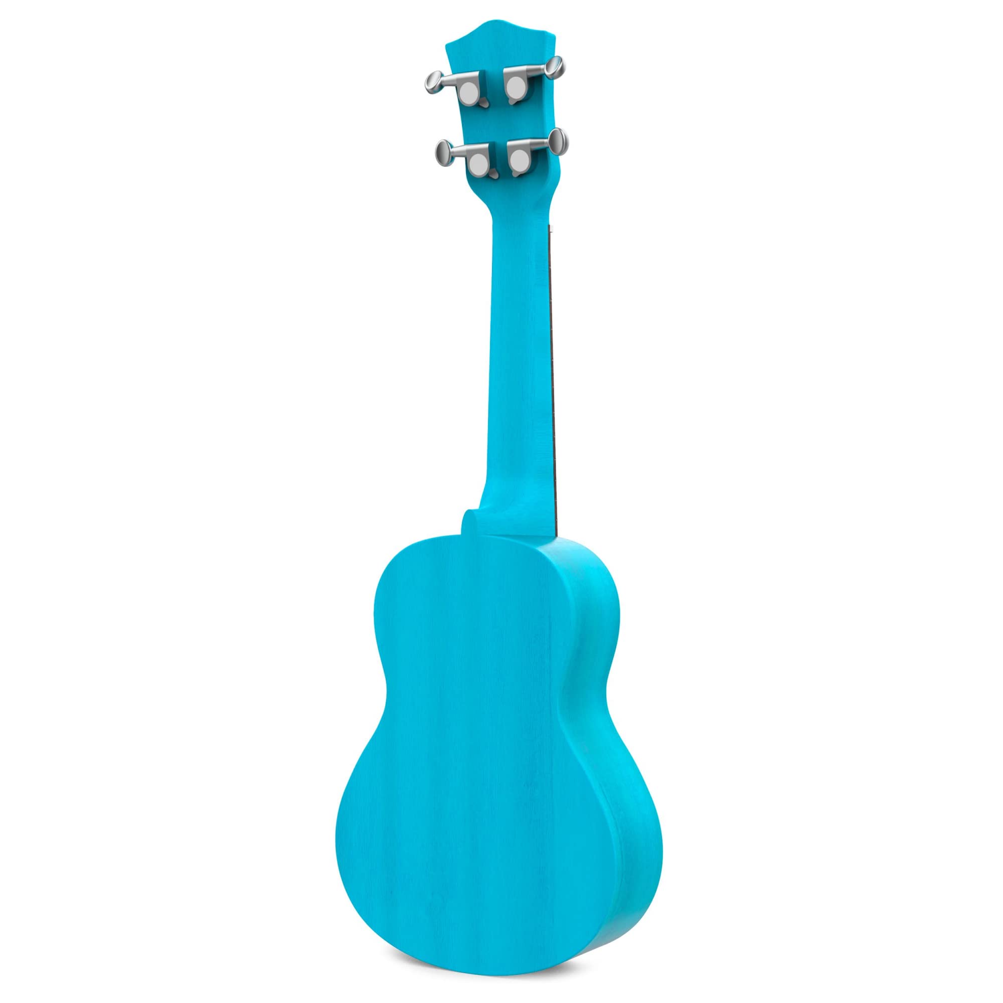 MONKEY LOOP Stone Blue - Ukulélé Soprano - Étui pour Ukulélé Inclus - Equipé de Cordes Aquila - Finition, Réglages et Accordages Surprenants - Bois de Sapelli - Couleur Bleu