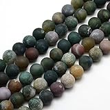 FROSTED INDISCHE ACHAT PERLEN Indische Achat Perlen 10mm Matt Grün Rund Edelsteine Halbedelstein Edelstein Schmuckstein Achat Stein Schmuck Kette Armband Agate Gemstone Beads G728 x2