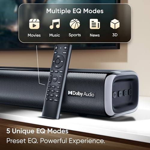 Image of Mivi Fort H880 Soundbar [], 880W Dolby Audio, 5.2 Channel with Dual Subwoofers, 3 Built-in + 2 Satellite Speakers, Multiple EQ /Input Modes, Home Theatre 5.2, Made in India Sound Bar