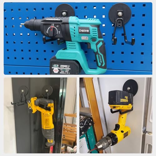 Image of MUTUACTOR Super Strong Magnetic Hooks,2pcs Powerful Magnetic Storage Hooks for Hanging Tools,Heavy Duty Magnetic Garage Hooks for Organizing Power Drill Drivers,Tool Box,Chest or Metal Cabinet