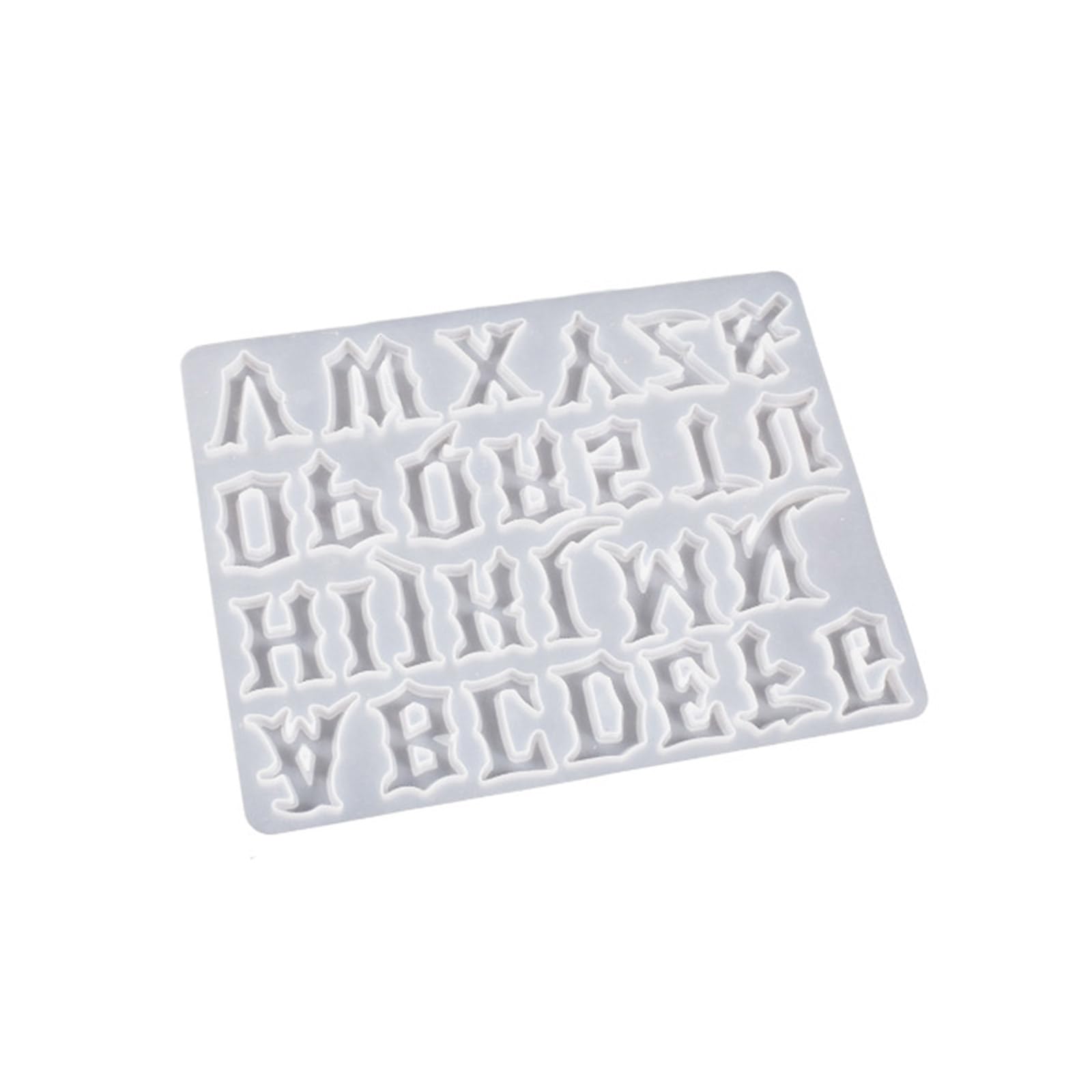 NEWFT Silicone Resin Halloween Alphabets Keychain Mold Pendant Ornaments Jewelry Epoxy Resin Crafting Mold