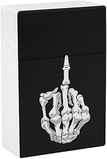 Skull Middle Finger Plastic Cigarette Cases Portable Cigarette Box Cigar Boxes Pocket Cigarette Storage Containe