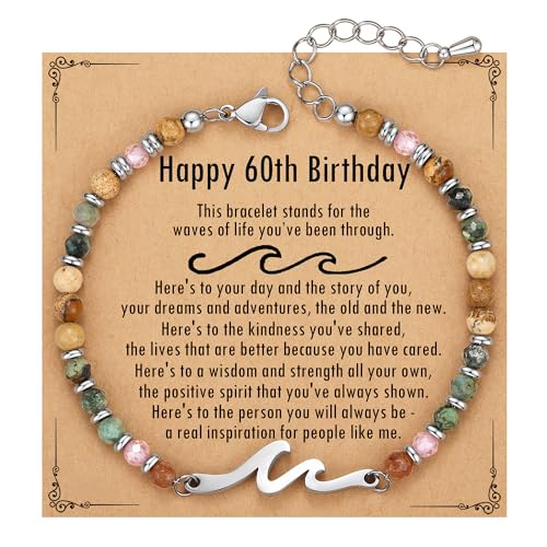 TONY & SANDY 60th Birthday Gifts for Women, Wave...
