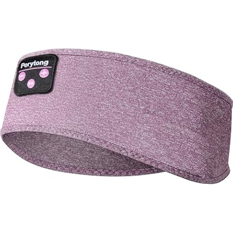 Sleep Headphones Bluetooth 5.2 Headband, Sports Headband Headphones Wireless Earphones Sweat Resistant Earbuds with Ultra-Thin HD Stereo Speaker for Sleeping Workout Running Cool Gadgets Unique Gifts Cover