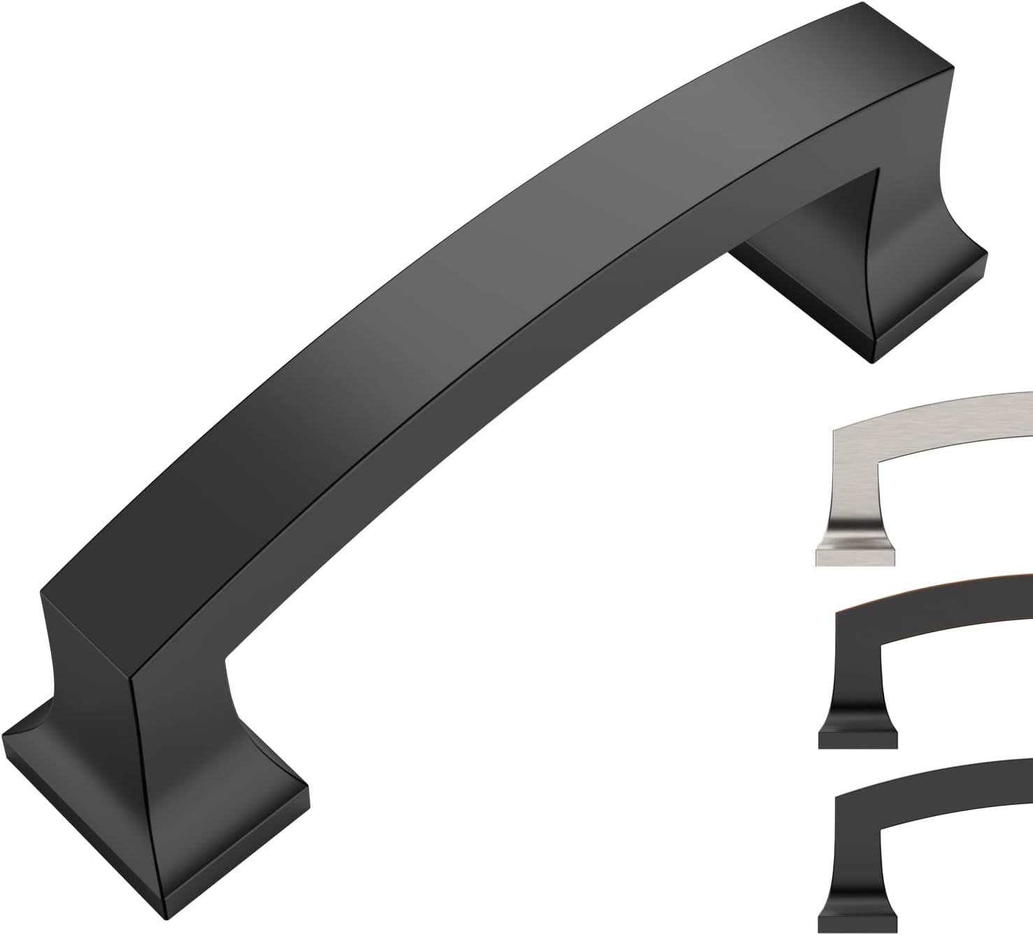 9BUILD 3 Inch 10 Pack Matte Black Pulls Kitchen Handles