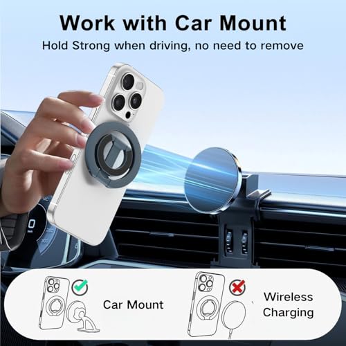 Image of Green Ring Stand, Accessories with Stand and Magnetic Ring for Phone, Strong Hold Grip for iPhone Android Case