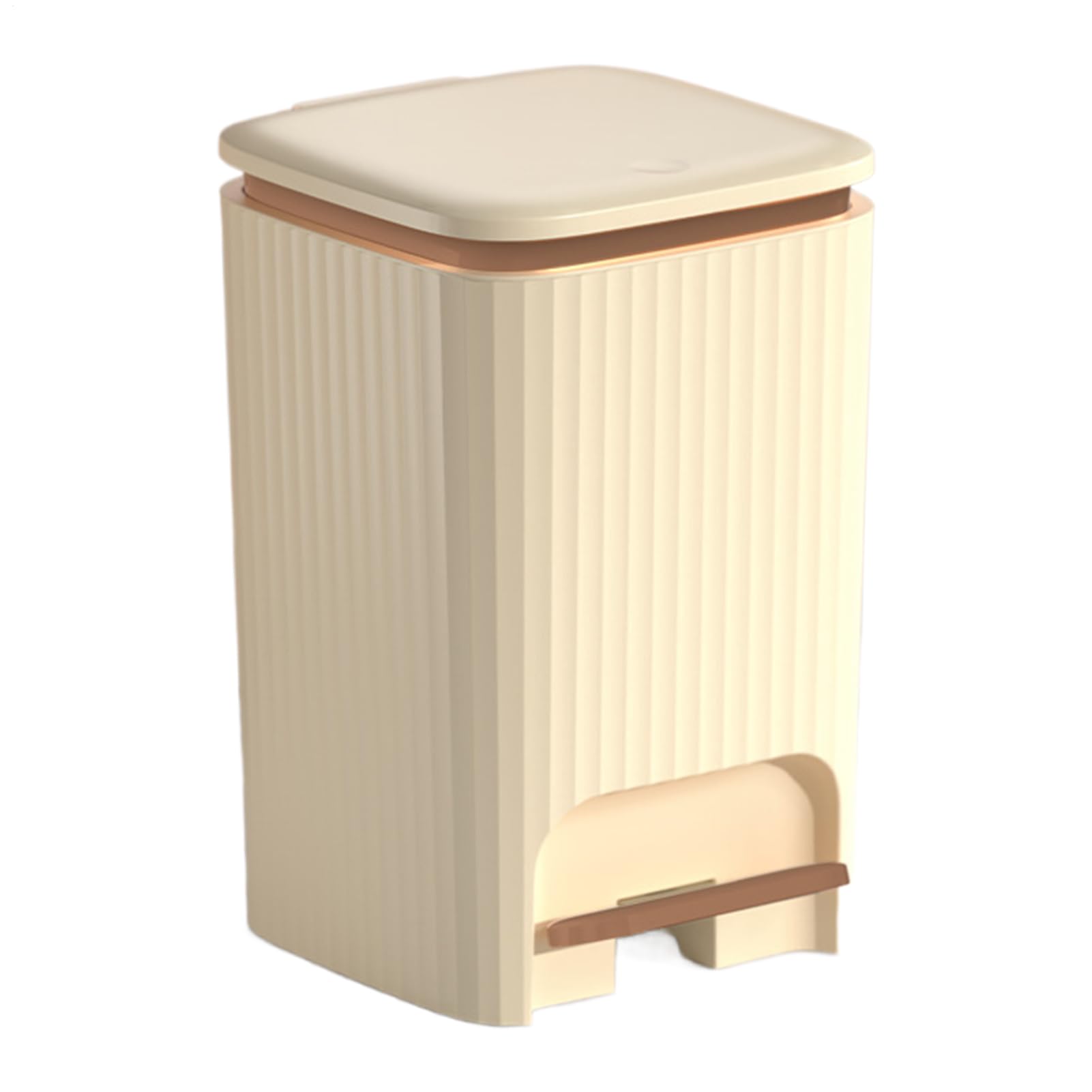 Pattumiera con coperchio per bagno, silenziosa, antiodore | Pattumiera da cucina a pressione e pedale, per bagno, camera da letto, soggiorno,
