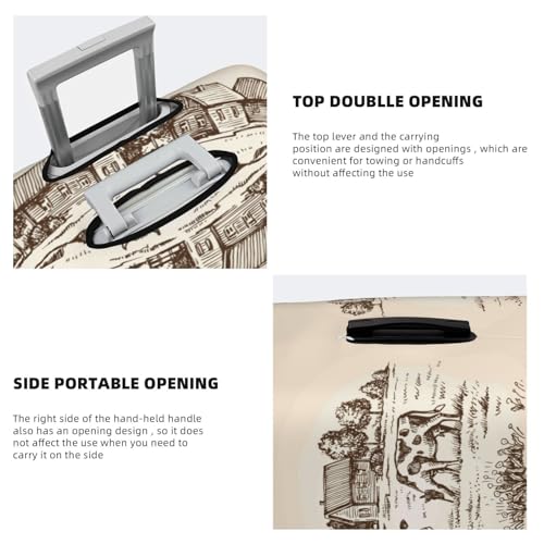 Cows On The Farm Travel Luggage Covers - Elasticity Suitcase Covers Protector for Luggage 18-32 Inch4