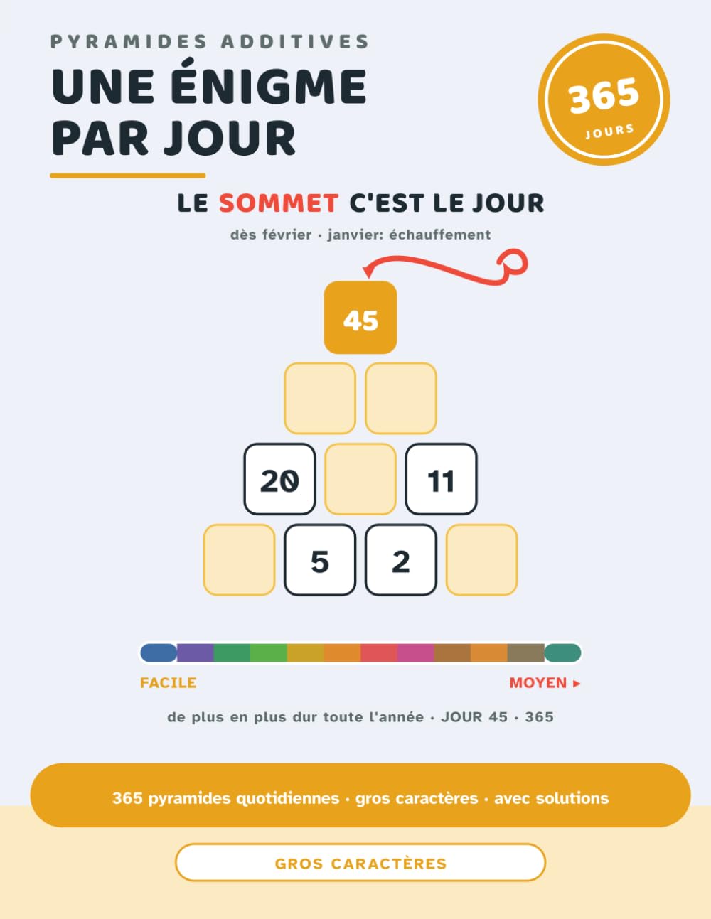 Une Énigme par Jour: 365 pyramides quotidiennes · gros caractères · avec solutions