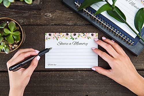 Share A Memory Cards - 50 Pack - Tasteful Alternative To Funeral Guest Books For Memorial And Celebration Of Life Or Going Away Party, Birthday Or Graduation Guest Book #TOP3