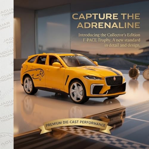 Image of Jaguar F-Pace 1:24 Scale Toy Car - Luxury Diecast Model with Opening Doors, Finish for Kids & Car Collectors [Pack of 1] [Multicolor]