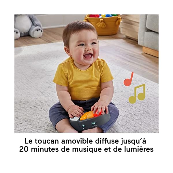 Fisher-Price Jumperoo Baby-Spielcenter mit Lichtern, Geräuschen und Musik, interaktiver Wippsitz für Babys, Hüpf-Leopard… – Bild 14