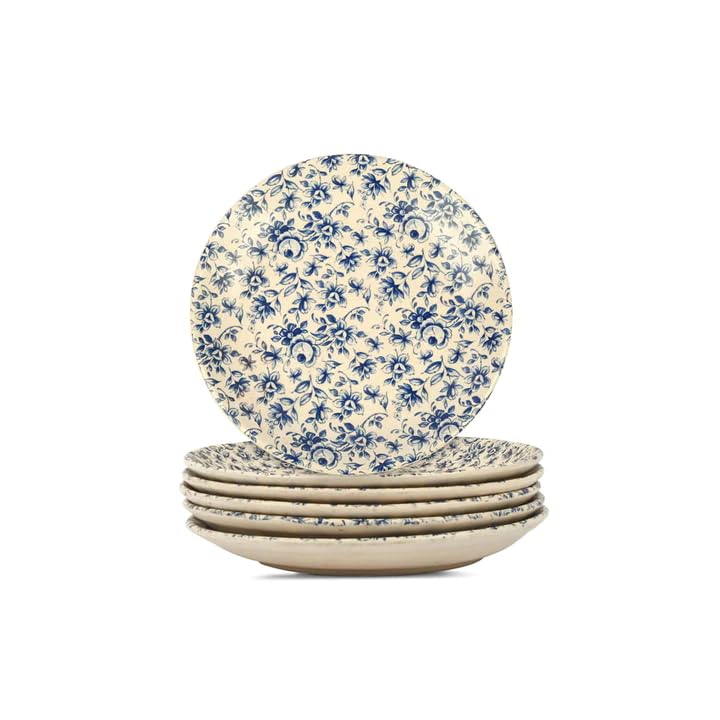 Amalfiee Neelambar Premium Ceramic Quarter Plate Set (4 Pieces) : Sturdy Design, Long-Lasting Durability, Non-Porous & Easy to Clean, Stylish Serving, Versatile Use, Microwave & Dishwasher Safe 2