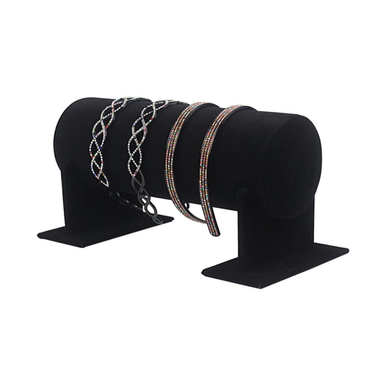 Schwarzer Headbands Holder Pvc Hair Hoops Display Rack Eleganter Haarreif Organizer Mit Materialummantelter Oberfläche Für Ordentliche Aufbewahrung Von Haarbändern Und Schmuck