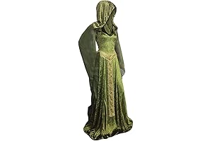Winifred's Women Medieval Lace-up Velvet Halloween Cosplay Dress