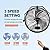 VEVOR 18 Inch Wall Mount Fan, 3-speed IP44 Waterproof Industrial Wall Fan, Max. 4150 CFM Wall Mounted Fan for Outdoor, Commercial, Residential, Greenhouse, Workshop, ETL Listed, 2-Pack