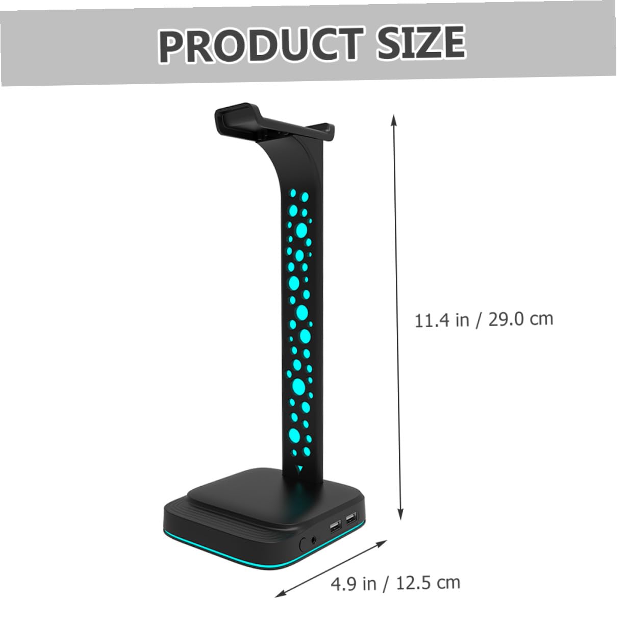 Soporte para Auriculares Rgb Negro de Abs para Escritorio Gaming