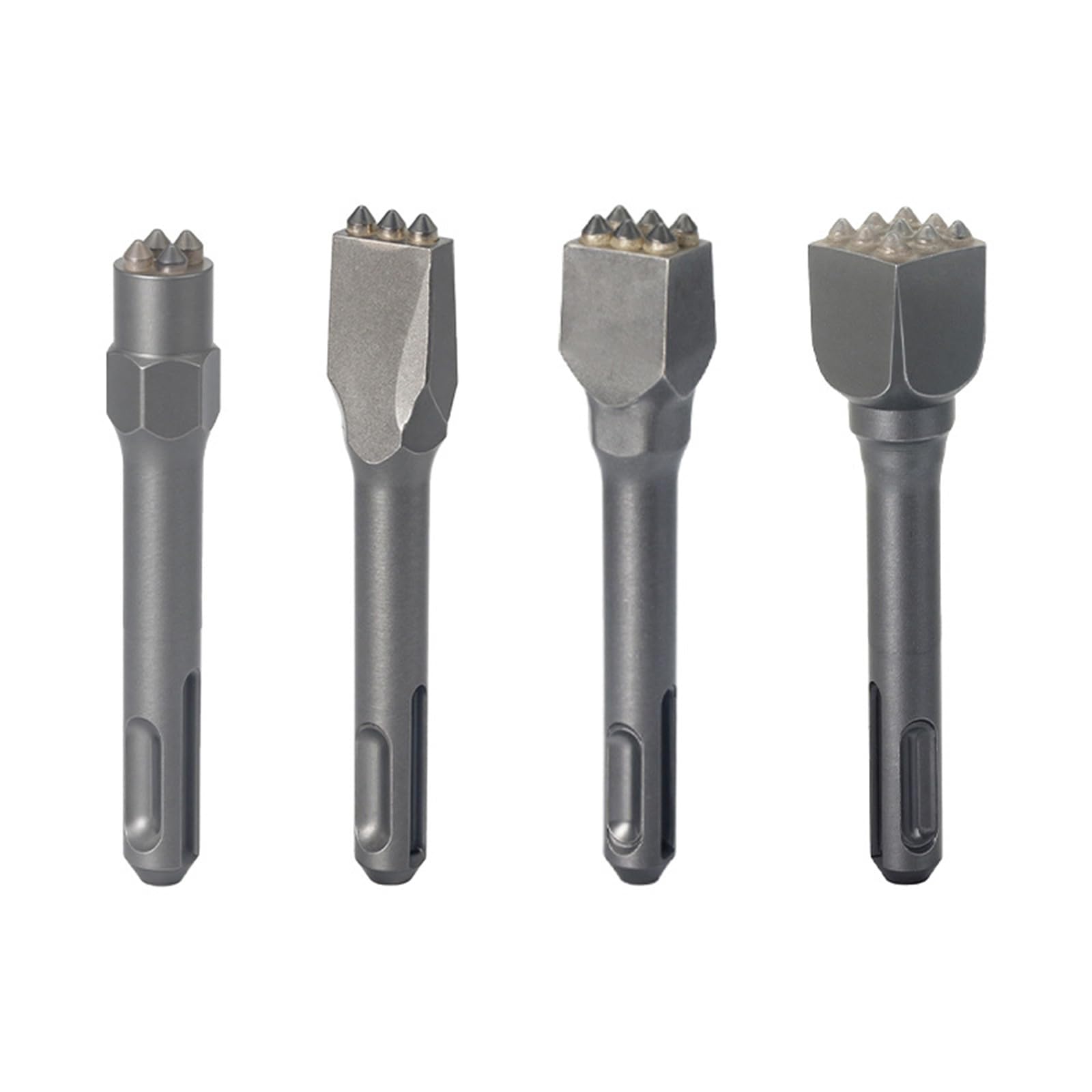 Buxuaaaa Round Shank Chisels Bit Offering 3 4 6 9 Teeth Choices In Wear Resistant Metal For Cement Work Electric Hammers Drill Bit