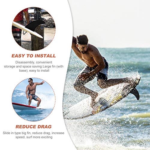 BESPORTBLE Barbatanas de plástico para prancha de surfe para prancha de surf única para prancha de s