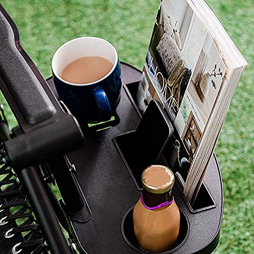 Clip on Camping Chair Side Table Sun Lounger Tray Beach Storage Tidy with Mobile Device Slot Snack Tray for Camping Beach Fishing Garden Indoor Outdoor - Image 6