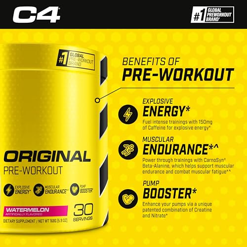 Cellucor Pre Workout & Creatine Bundle, C4 Original Pre Workout Powder, Watermelon, 30 Servings + Cor Performance Creatine Powder, 72 Servings - image 3