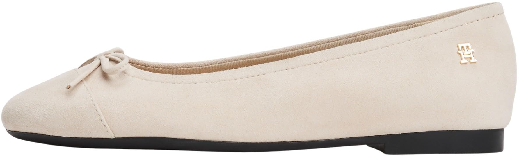 Tommy Hilfiger Toe Cap Suede Ballerina FW0FW08909 Ballerinas, Beige (Classic Beige), 4