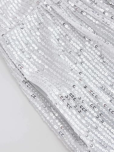 CIDER Sequins Mid Waist Straight Leg Trousers3