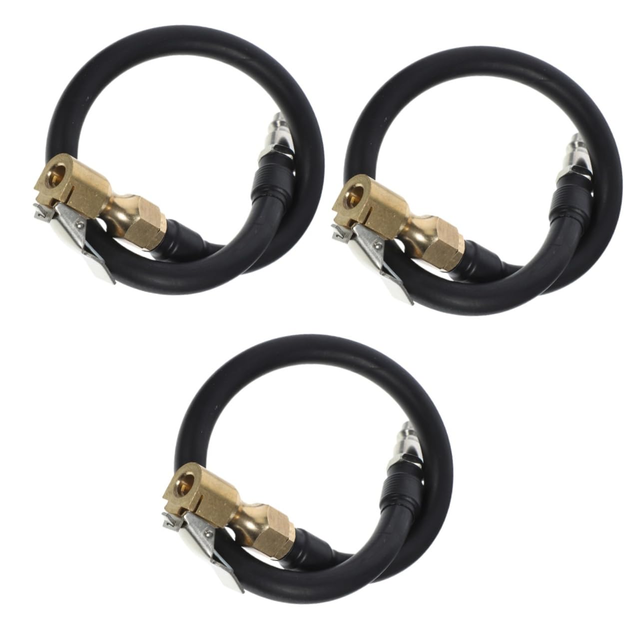 SOLUSTRE 3stücke Tire Inflator Schlauch Hochdruckadapter Für Luftkompressor Robuster Und Langlebiger Gummischlauch Präzise Druckregelung Kompatibel Mit Gängigen Reifenfüllern Für Und